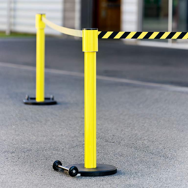 Beltrac Afzetpaal met trekband -Storetrac XXL- (10m uittrekbare band)