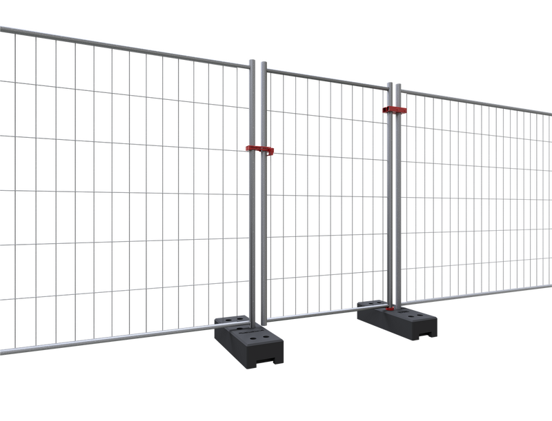 Voetplaat voor Mobiele Hekken – Gerecycled Plastic (6 Gaten Ø42 mm)