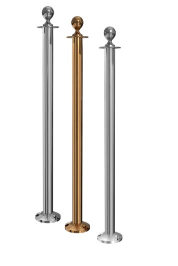 Flexibarrier Afzetpaal Klassiek voor Koord  -Premium Fixed- (vaste montage)