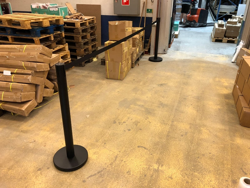 FlexiBarrier Afzetpaal met trekband -Basic 500- (5m band)