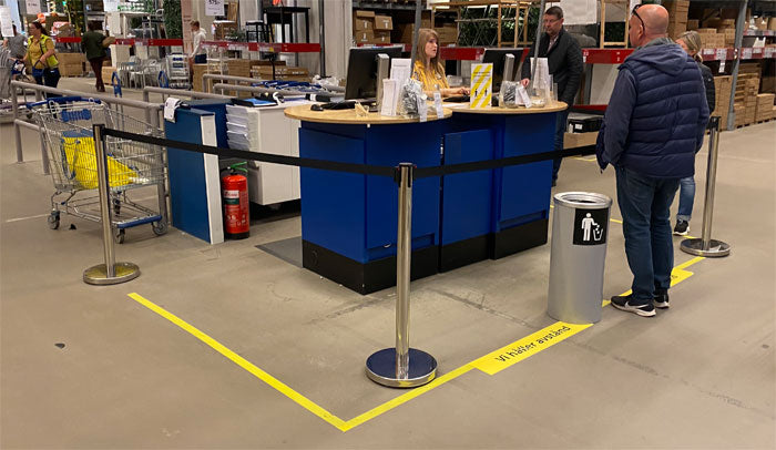 FlexiBarrier Afzetpaal -Eco- (2m trekband)