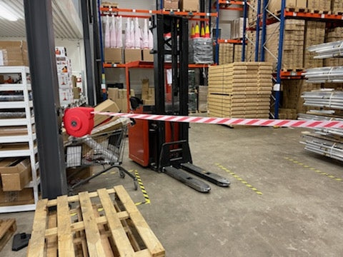 Flexibarrier Muurcassette Haspel Magnetisch - Heavy duty afzetting uittrekbaar band (9-18m)