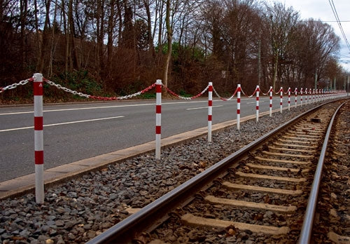 Kettingpaal in staal (met 2 bevestigingspunten)