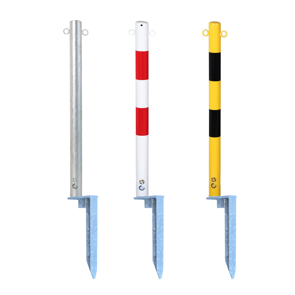 Stalen Kettingpaal met Grondpen – Ø60 mm