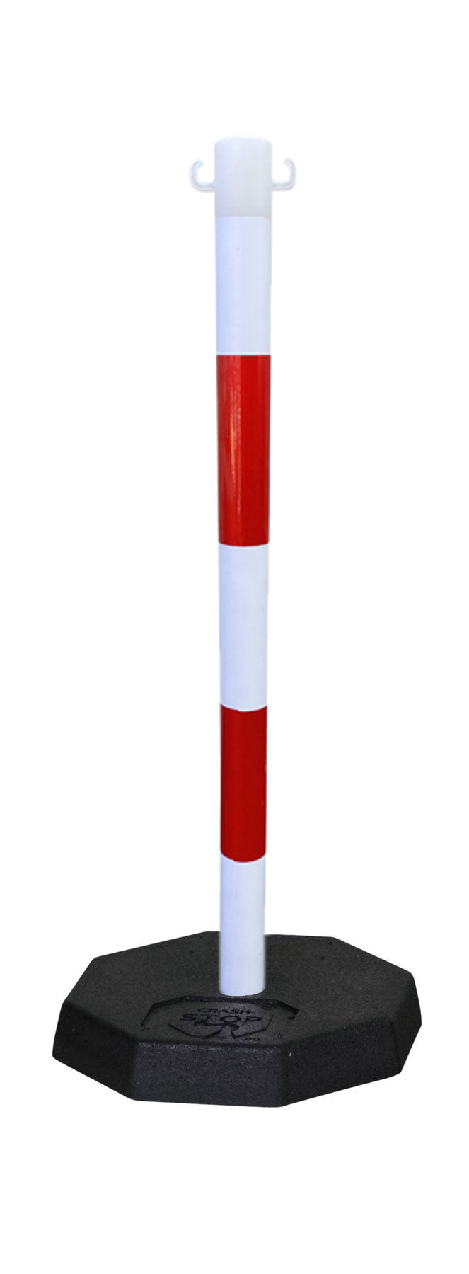 Flexibarrier Paal & Ketting Barrière - Kunststof - (met rubberen voet)