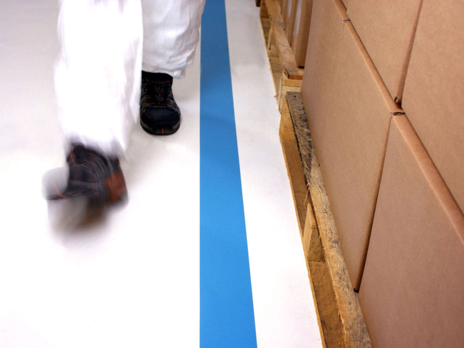 Vloermarkeringstape -PermaRoute- (30m/rol - 50mm, 75mm of 100mm breedtes)