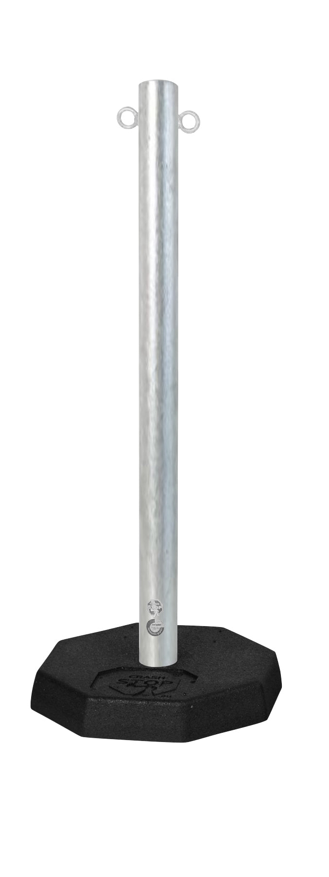 Flexibarrier Afzetpaal voor Ketting -Staal- (met rubberen voet)