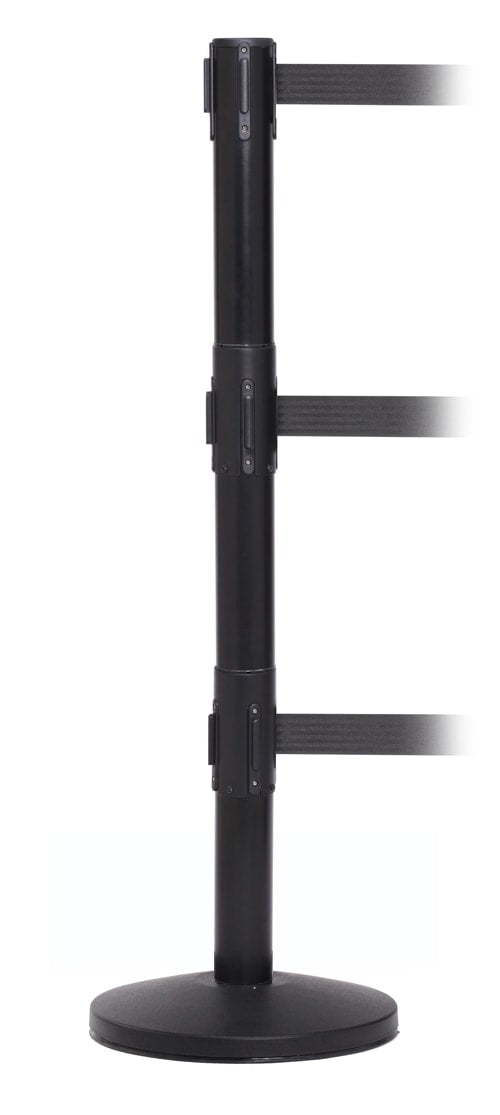 FlexiBarrier Afzetpaal met trekband -Pro Triple- (3x3.4m band)