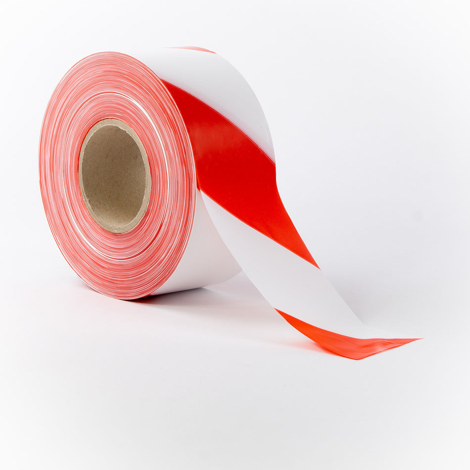 Afzetlint – Premium “Extra Dik” – 500m x 80mm – Rood/Wit