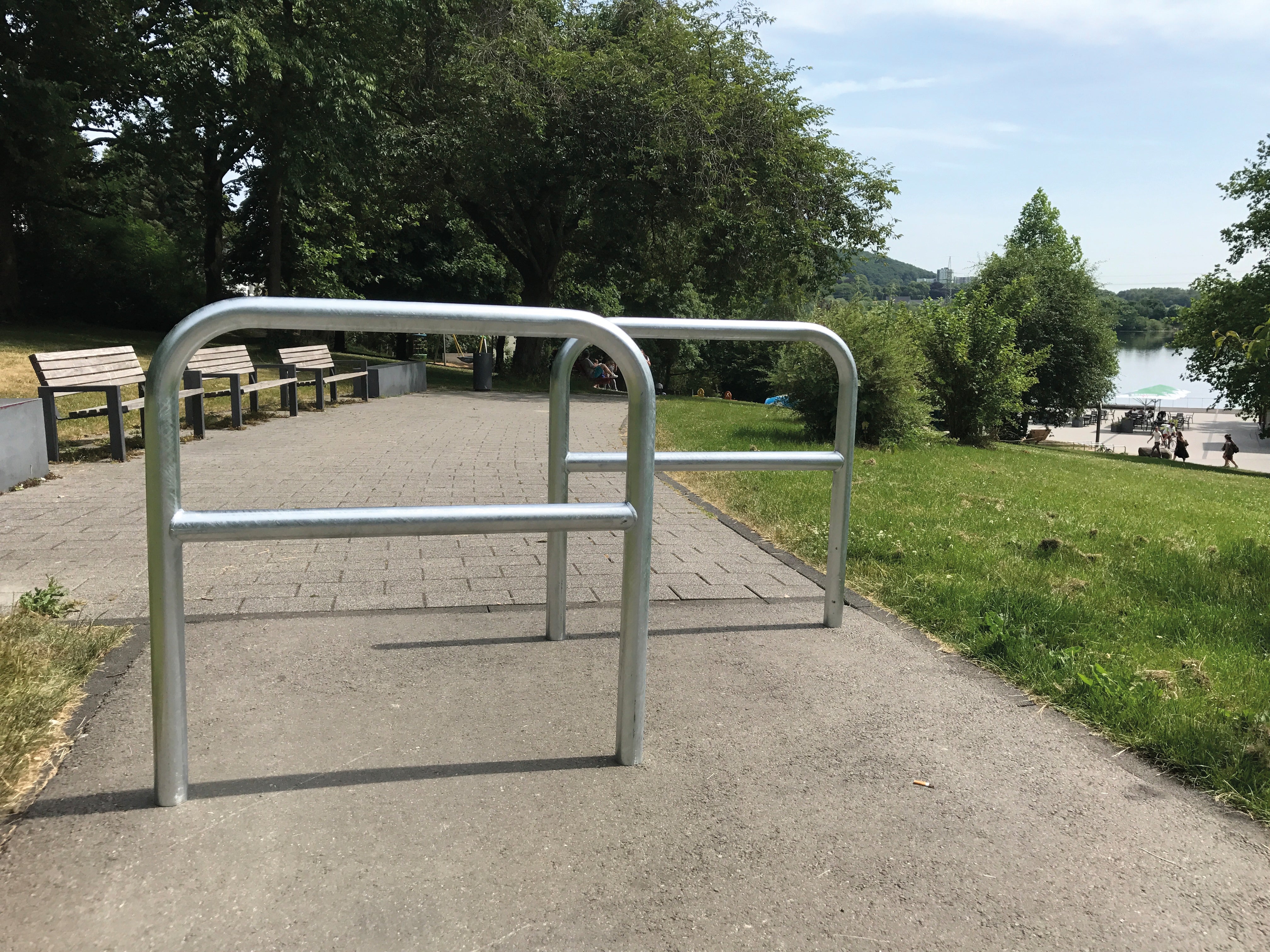 Hoops of steel tube Ø 60 mm, with crossbar