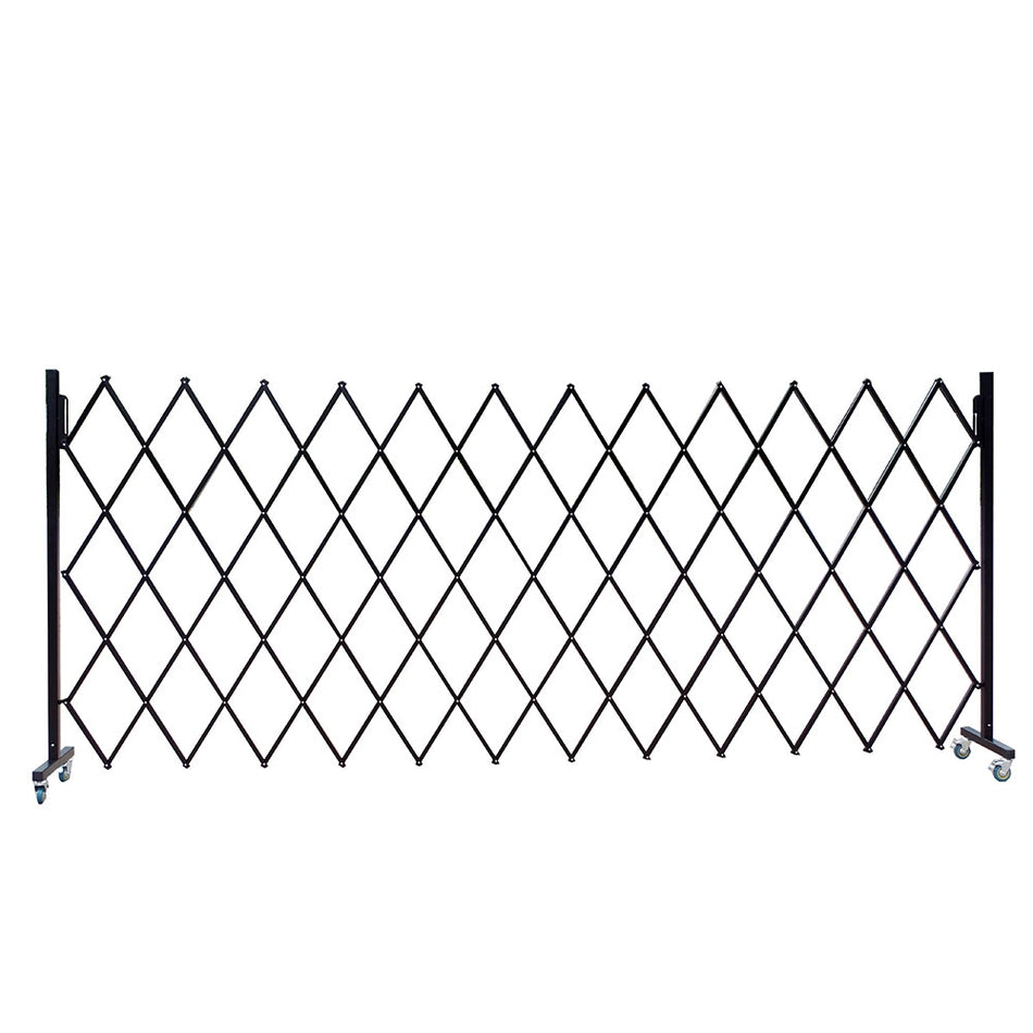 FlexiBarrier -Harmonicahek- op wielen (4 m lang 1,7m hoog)