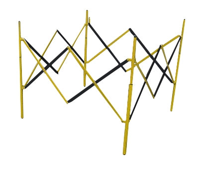 Opvouwbare nuts-/putafzetting van staal (1,3x1,3m)