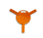 Stalen basis met 3 poten en veiligheidsvergrendeling