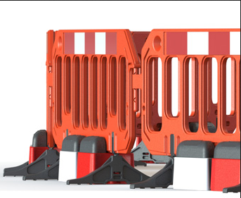 Extra gewicht voor kunststof afzethek -Stop-