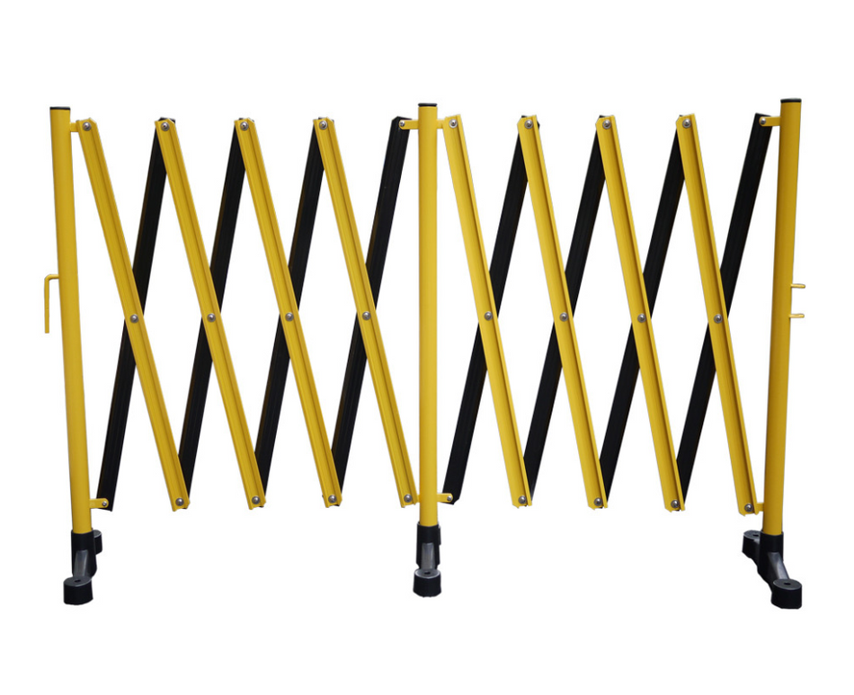 FlexiBarrier -Harmonicahek- met vloersteun (5 meter)