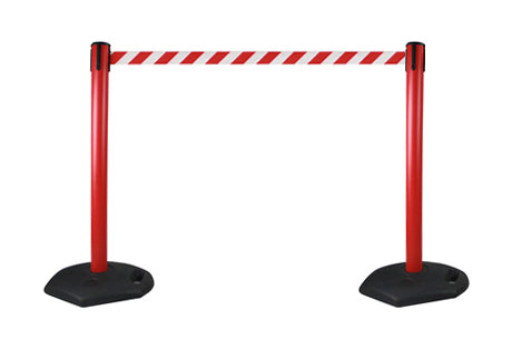 Flexibarrier Afzetpalen Set -Basis Signaal- Inclusief 3m uittrekbare band