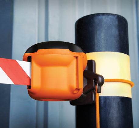 -Skipper Mini- Systeem voor afbakenen met bandlengte 9m, band rood/wit.