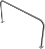 Beugels staalbuis met dwarsbalk (Ø60mm) zonder dwarsligger