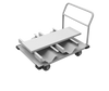 Transportwagen op wielen met plaats voor 12 afzetpalen