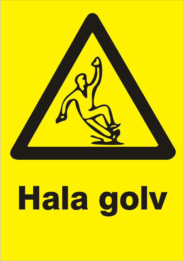 Varningsskylt. Risk för halka