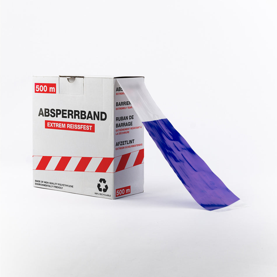 Afzetlint – Extreem Scheurvast – 500m x 80mm (Dubbelzijdige Bedrukking)